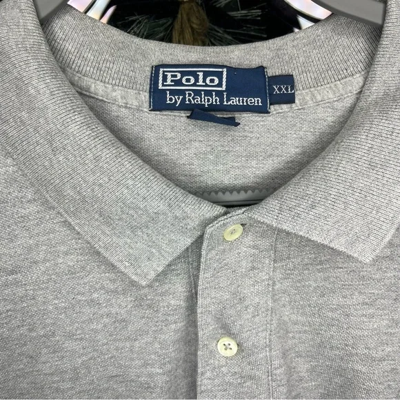Polo Ralph Lauren Gray Cotton Polo Shirt XXL - Picture 3 of 10
